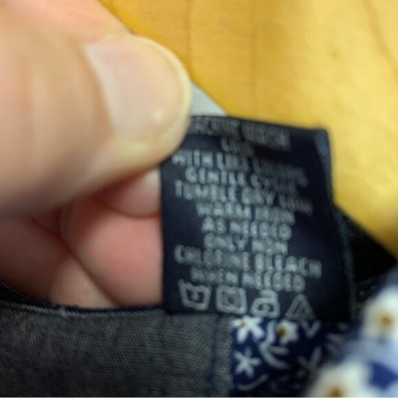 MBX Premium Dry Goods Navy with White Flowers LS Dress Shirt Sz XXL (runs small) - Picture 7 of 10